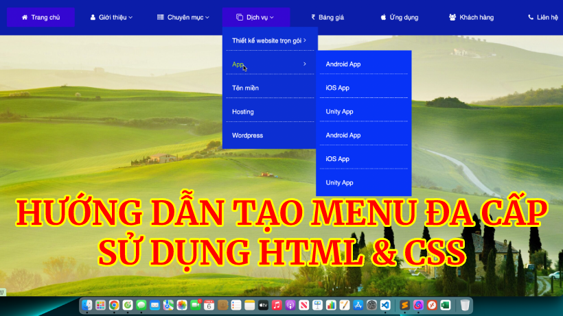 Cách tạo menu đa cấp sử dụng HTML và CSS