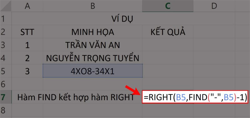 Hướng dẫn sử dụng hàm FIND trong Excel - 11