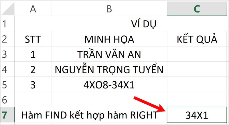 Hướng dẫn sử dụng hàm FIND trong Excel - 12